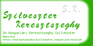 szilveszter keresztszeghy business card